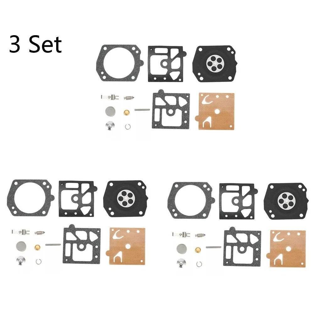 Set of 3 Carburetor Repair Kits for Walbro K22-HDA Chainsaw