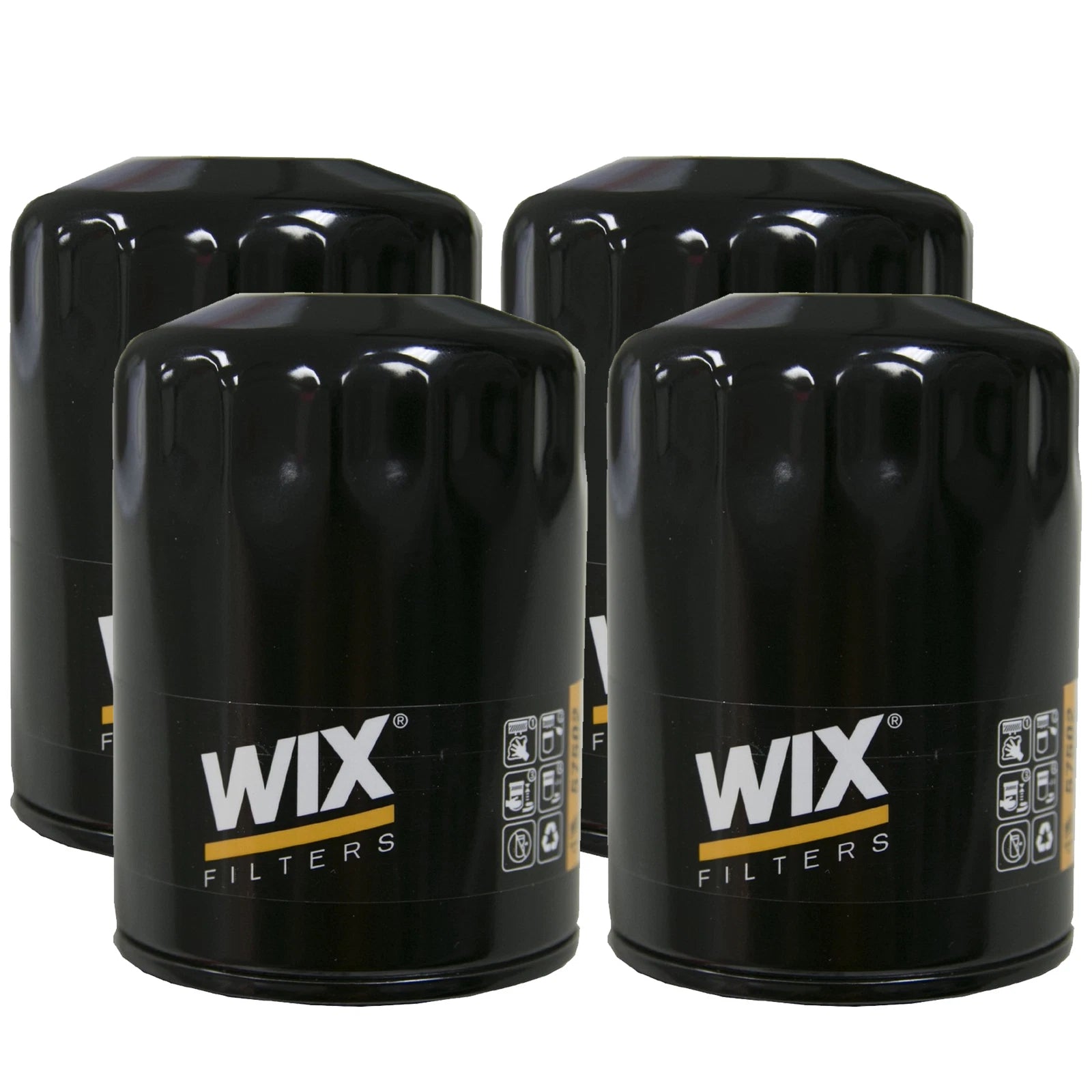 Set of 4 WIX Spin-On Lube Engine Oil Filters for Ford Lincoln Mazda Mercury