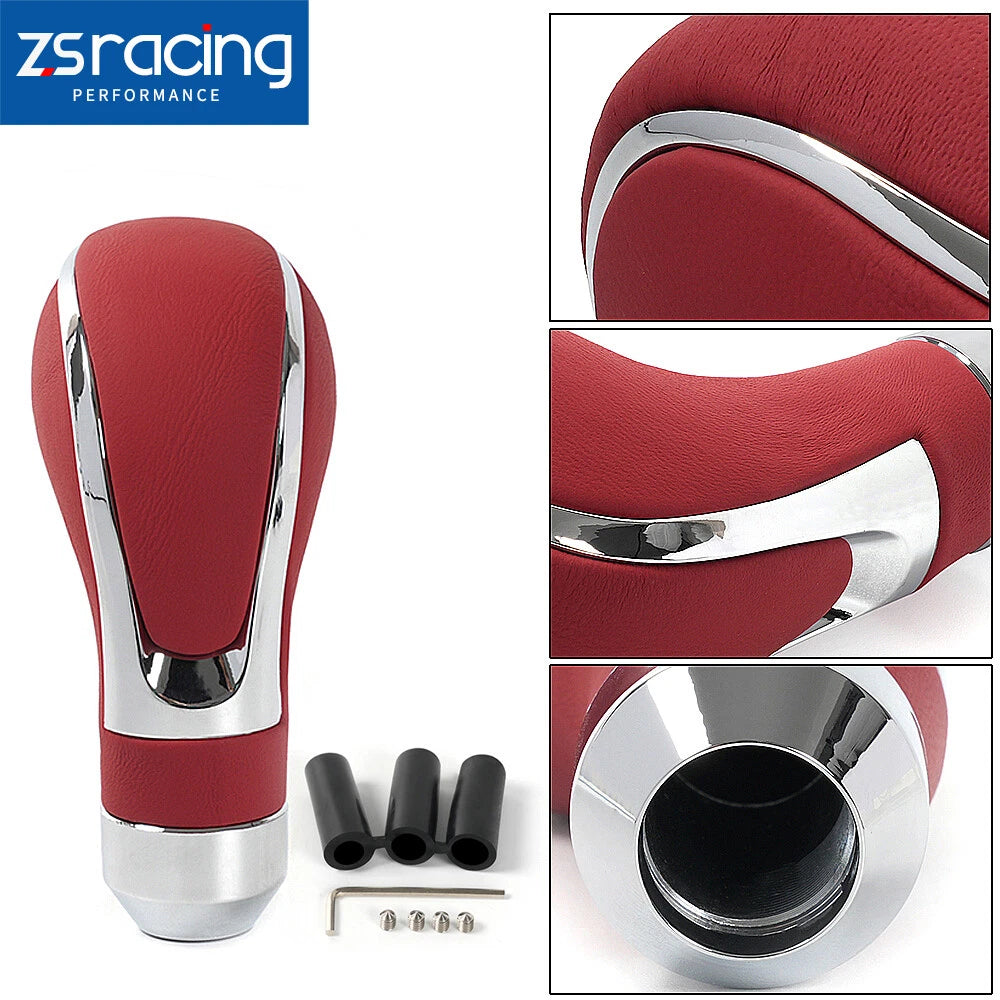 Red Leather Automatic Shift Knob for Universal Vehicles