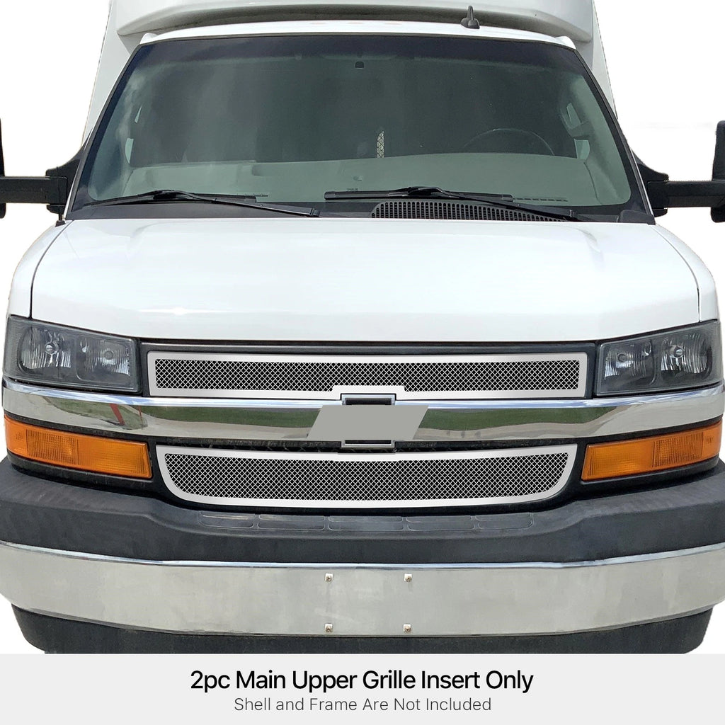 Stainless Chrome Mesh Grille Insert for Chevy Express Van (2003-2020)
