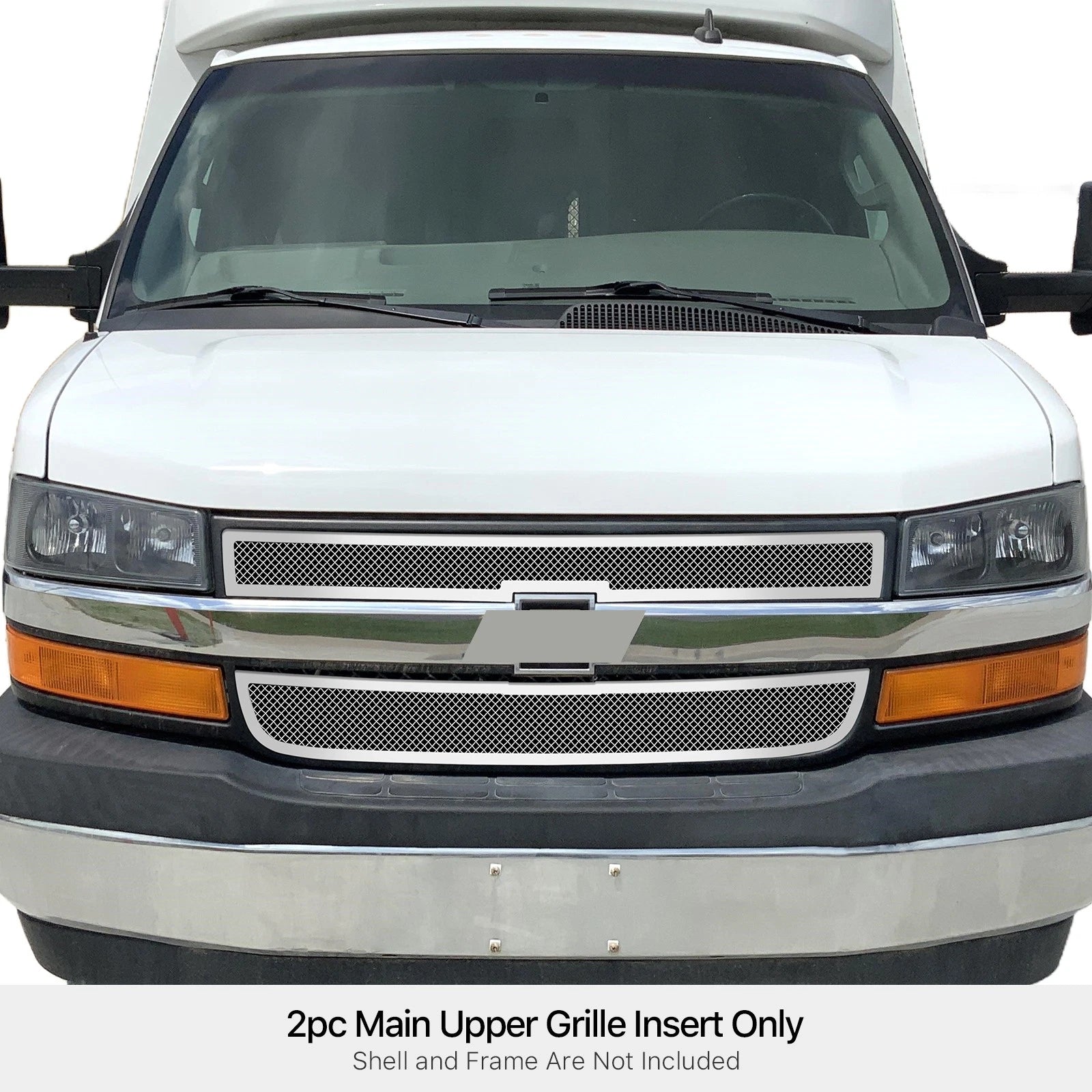 Stainless Chrome Mesh Grille Insert for Chevy Express Van (2003-2020)