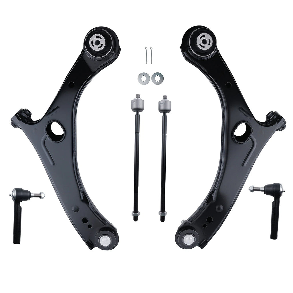 6pc Front Lower Control Arms Tie Rods Kit for Town & Country (2008–2010)