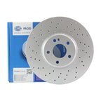 Hella Pagid 342mm Front Drilled Disc Brake Rotor for MB W205 (2015–2021)