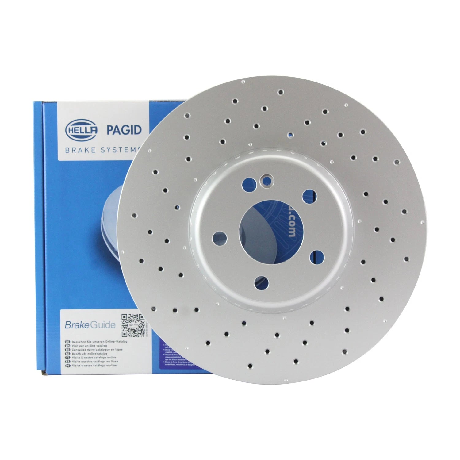 Hella Pagid 342mm Front Drilled Disc Brake Rotor for MB W205 (2015–2021)