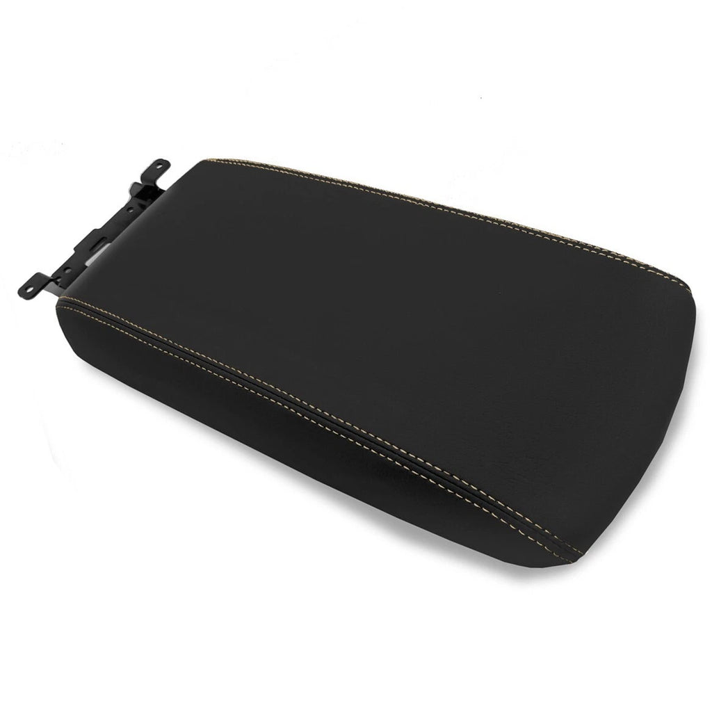 Leather Console Lid Armrest Cover for Nissan Altima (2019–2020) Beige Stitch