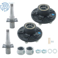 Trailer Hub Assembly & Circle #84 Spindle & Brake Flange for 5 on 4.5" (Pre-Assembled)