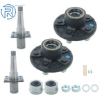 Trailer Hub Assembly & Circle #84 Spindle & Brake Flange for 5 on 4.5" (Pre-Assembled)