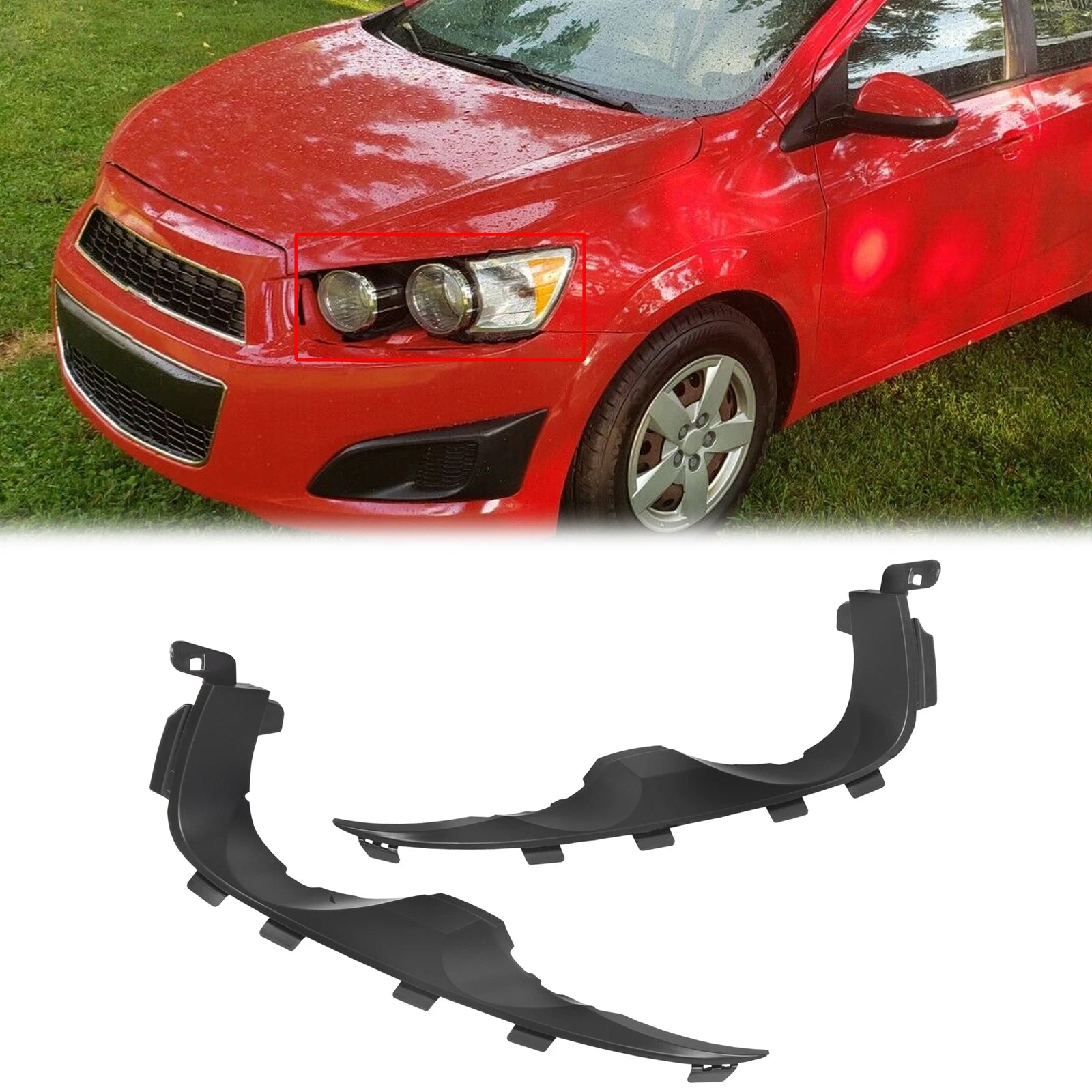 Headlight Brackets Set of 2 for Chevrolet Sonic (2012–2016) LH RH