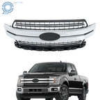 Lariat Style Front Bumper Grille for Ford F-150 (2018–2020) Chrome Trim