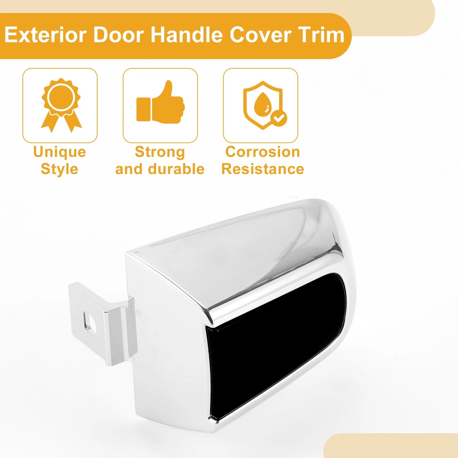Exterior Door Handle Cover Trim for Chevrolet Malibu (2016–2018) Black ABS