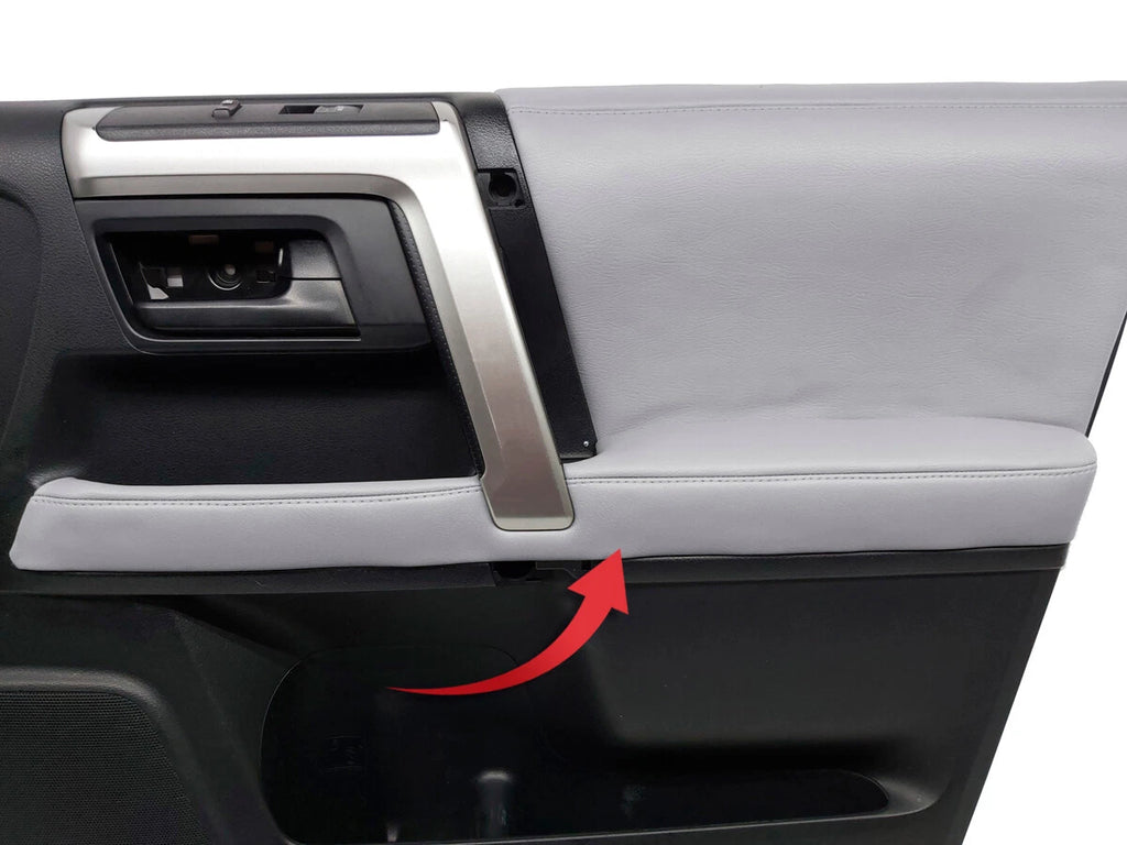 2 Piece Leather Door Panel Armrest for Toyota 4Runner (2010–2020) Gray