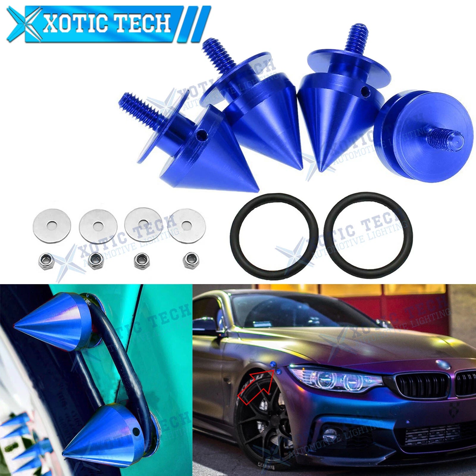 Spiked Quick Release Fastener Kit for BMW F30 (2012–2019)