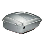 King Trunk for Harley Touring (2014–2025) - Brilliant Silver Pearl Glossy Black