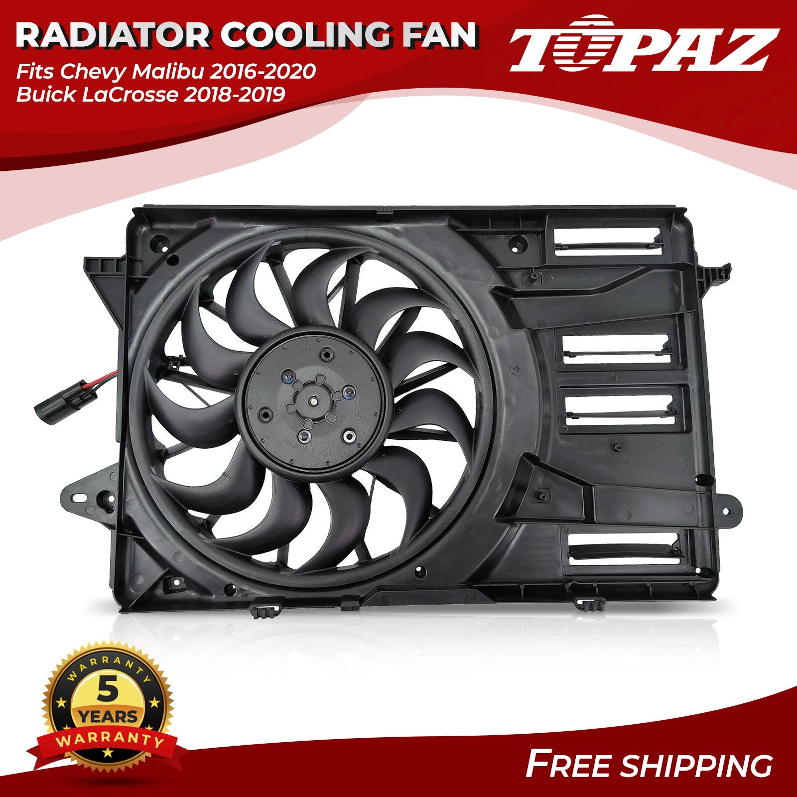 Radiator Cooling Fan Assembly for Chevy Malibu (2016–2020) Buick LaCrosse (2018–2019)
