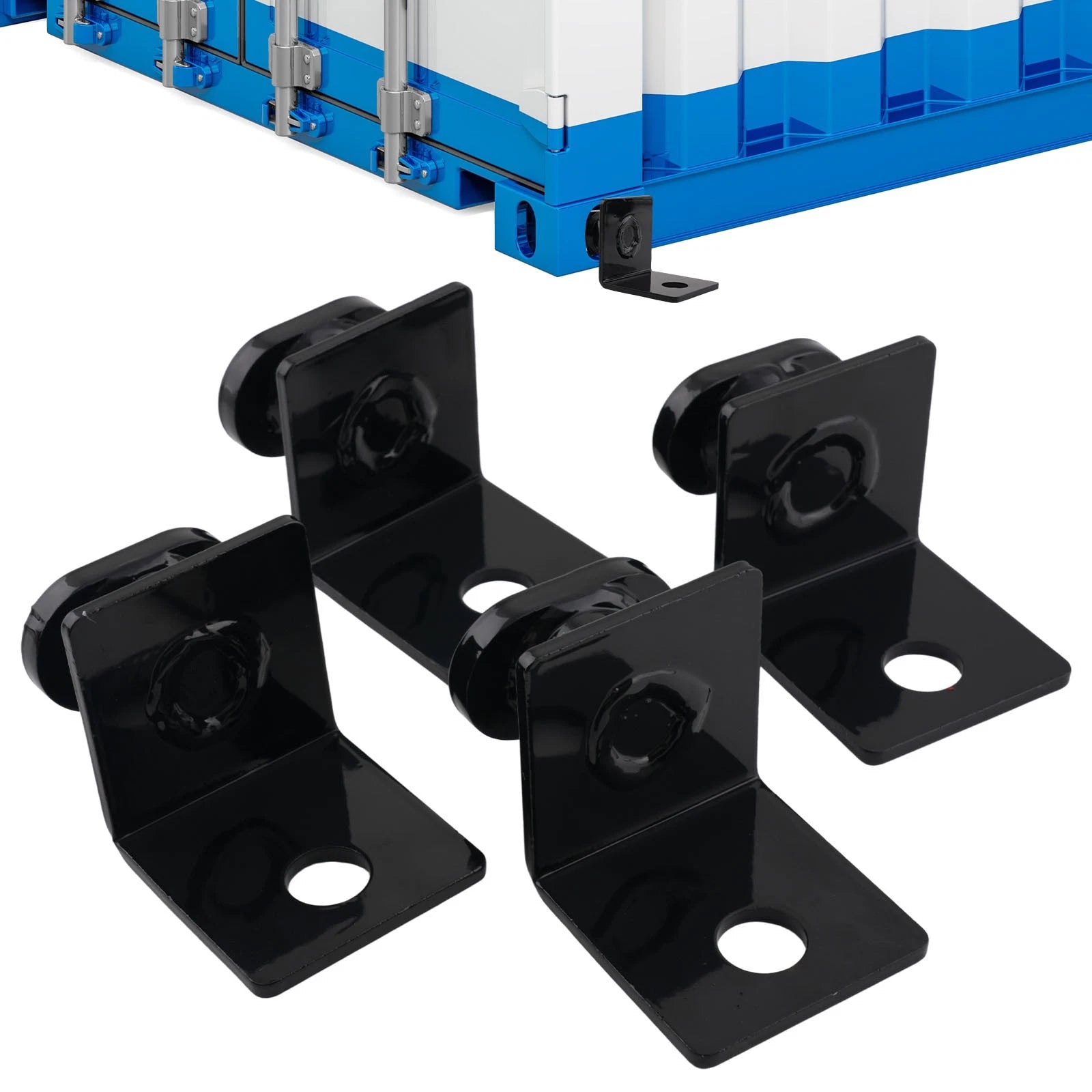Set of 4 Tie Downs for Shipping Containers (Universal Fit)