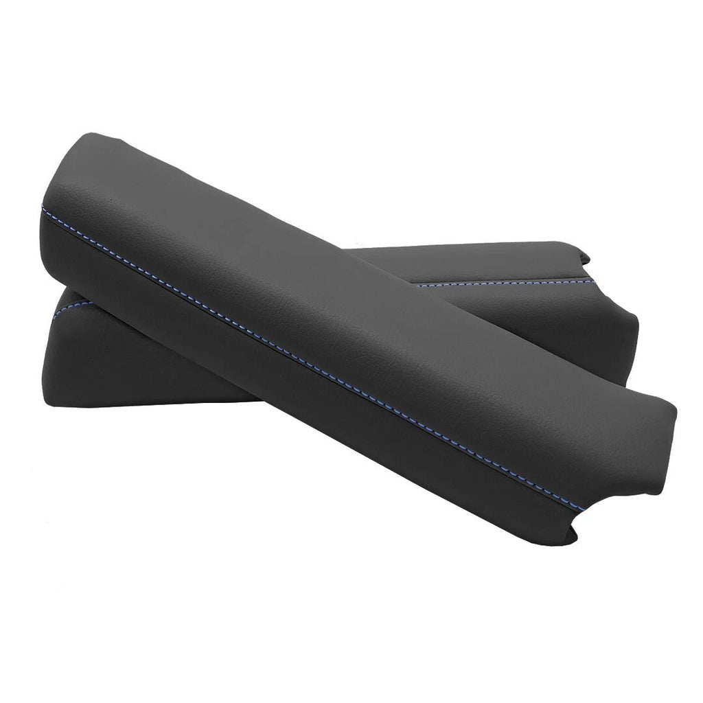 Leather Door Panel Armrest for Ford F150 Lariat (2015–2020) Blue Stitch