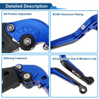 Adjustable Brake Clutch Levers for Honda NC700/NC750 S/X (2012–2020) Blue Black