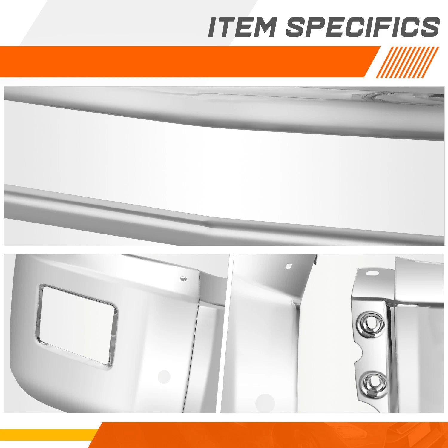 Front Bumper Face Bar for Silverado 2500 3500 HD (2015–2019) w/Fog Lights, Sensor Holes