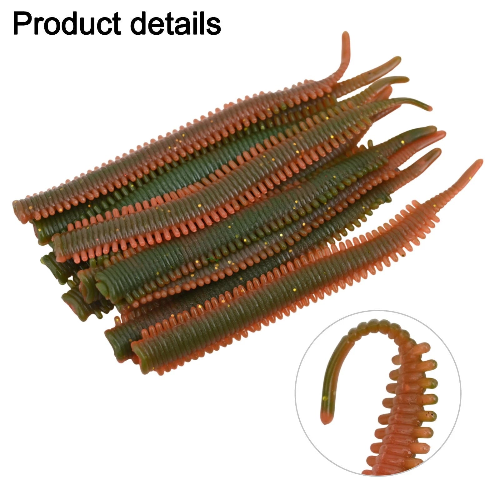 10pcs TPR Sand Silkworm Fishing Lure for Effective Attraction