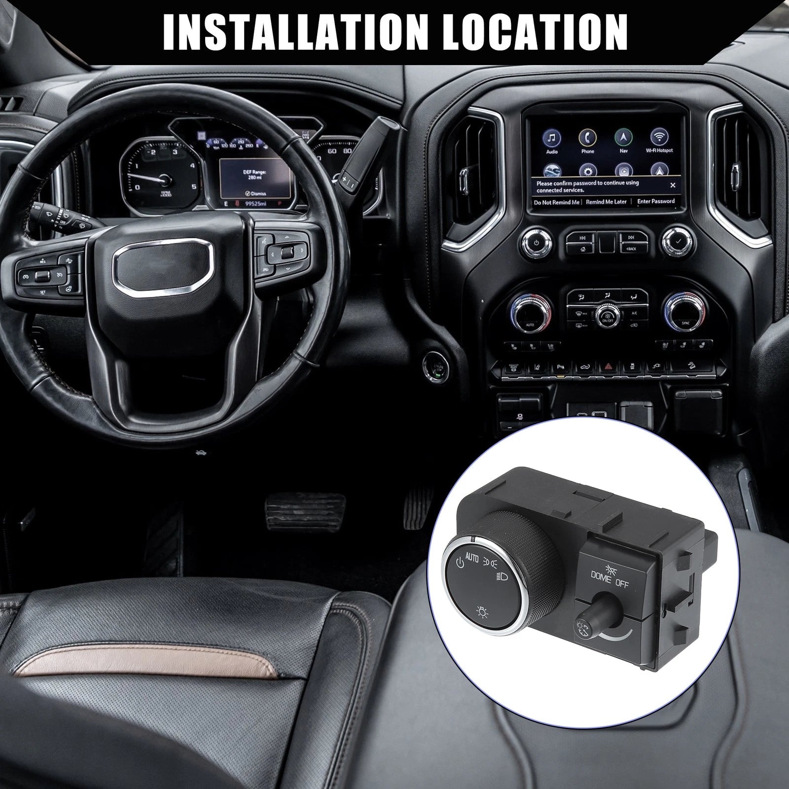 Front Car Headlight Switch Replacement for Chevy GMC (No. 25858426)