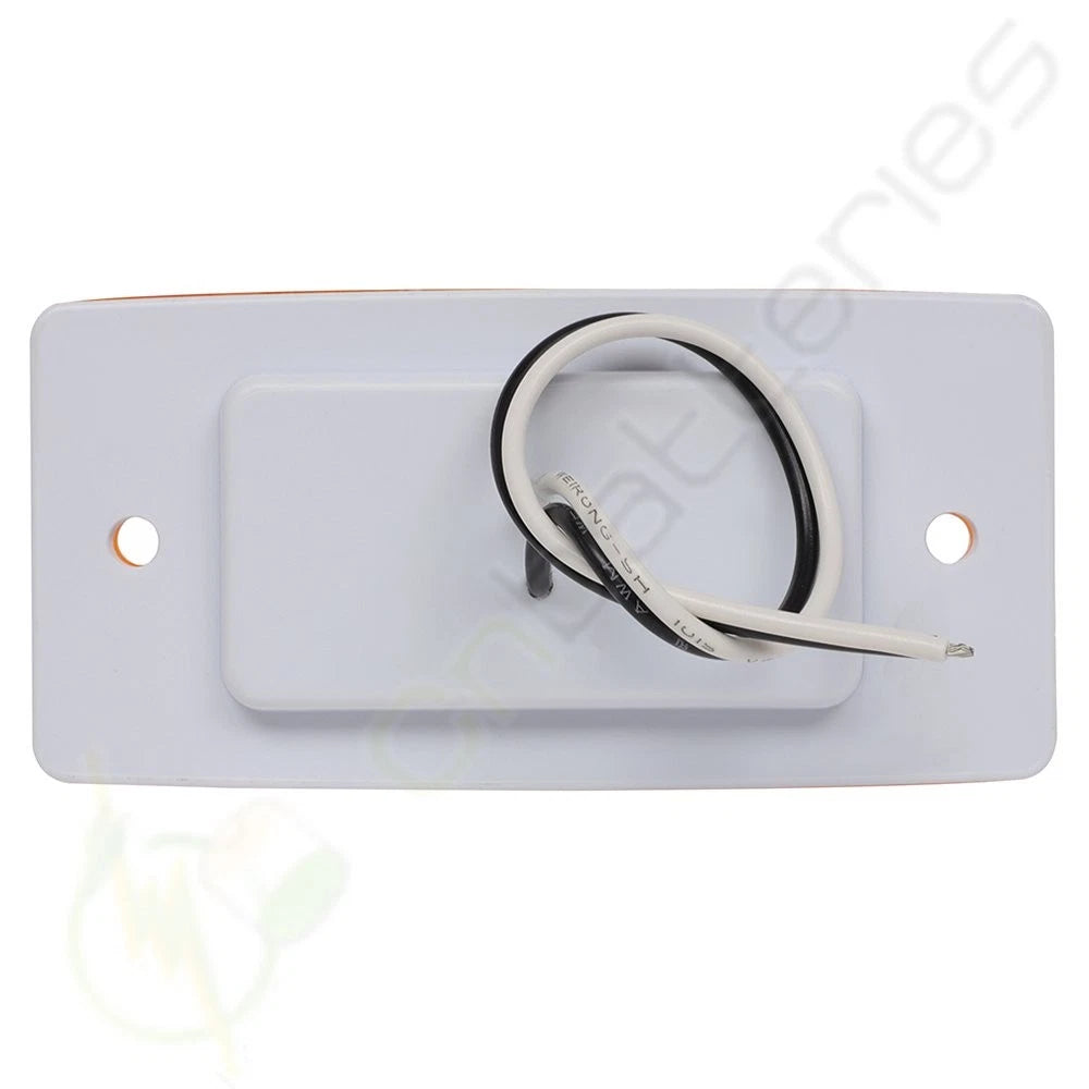 2pcs LED Amber Side Marker Turn Signal for Truck Trailer (12V)