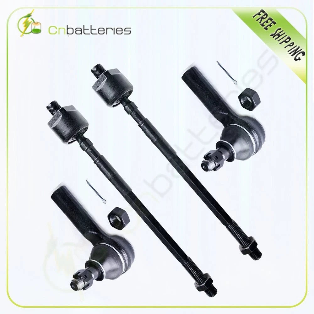 Set of 4 Front Suspension Inner & Outer Tie Rod Ends for Infiniti Q45 (1997–2001)