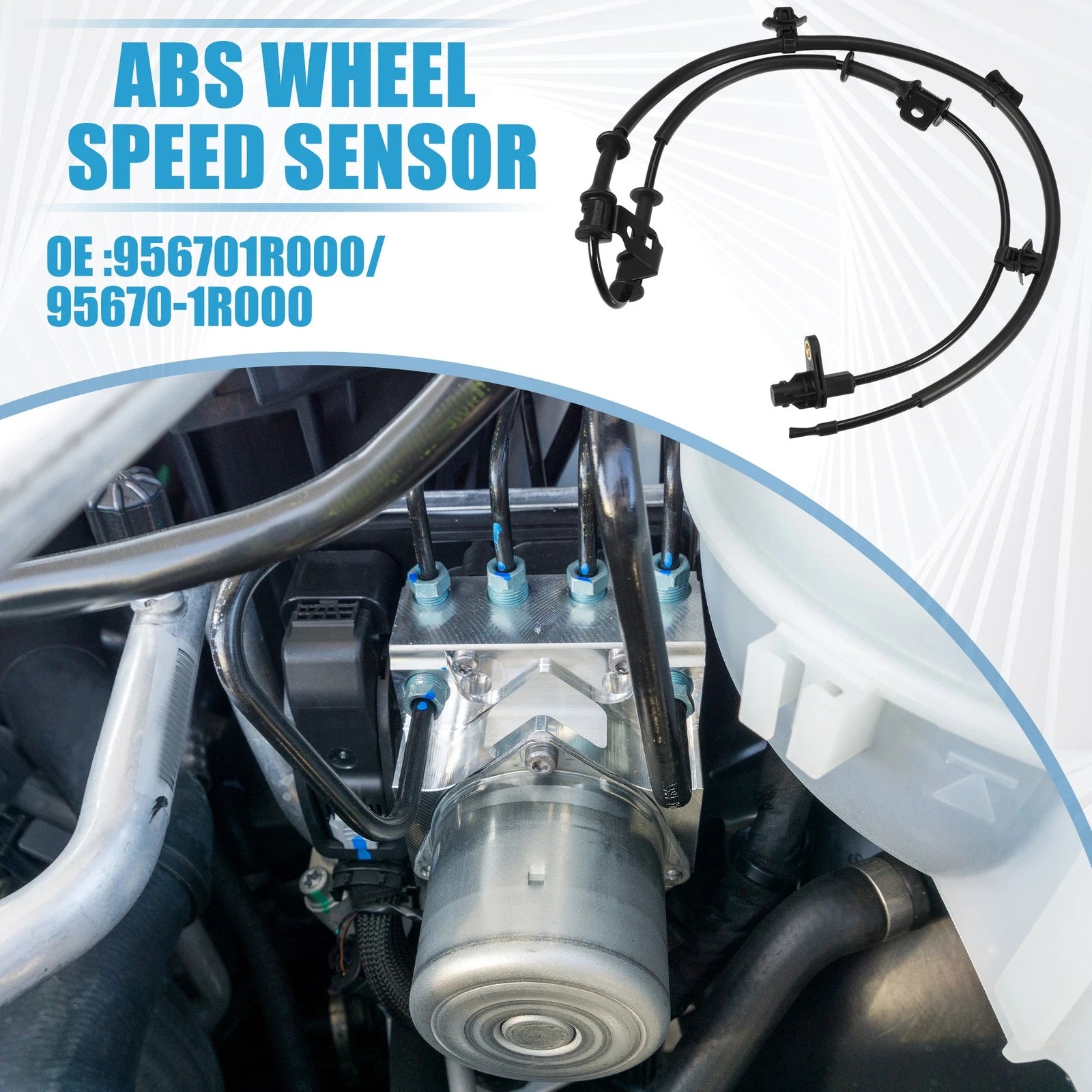 Front Right ABS Wheel Speed Sensor No. 598302V500 for Hyundai Veloster (2012–2017)