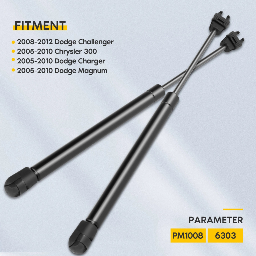 2 Front Hood Lift Supports for Chrysler 300, Dodge Challenger, Magnum