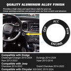 Engine Start Stop Button Cover Ring for 2015-2023 Dodge Charger RAM