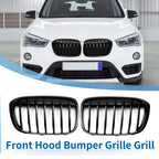 Pair Front Upper Bumper Grille for BMW X1 F48 (2016 - 2022)