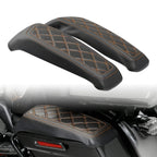 Black Saddlebag Lid Covers for Harley Touring Road King Street Glide (14-23)