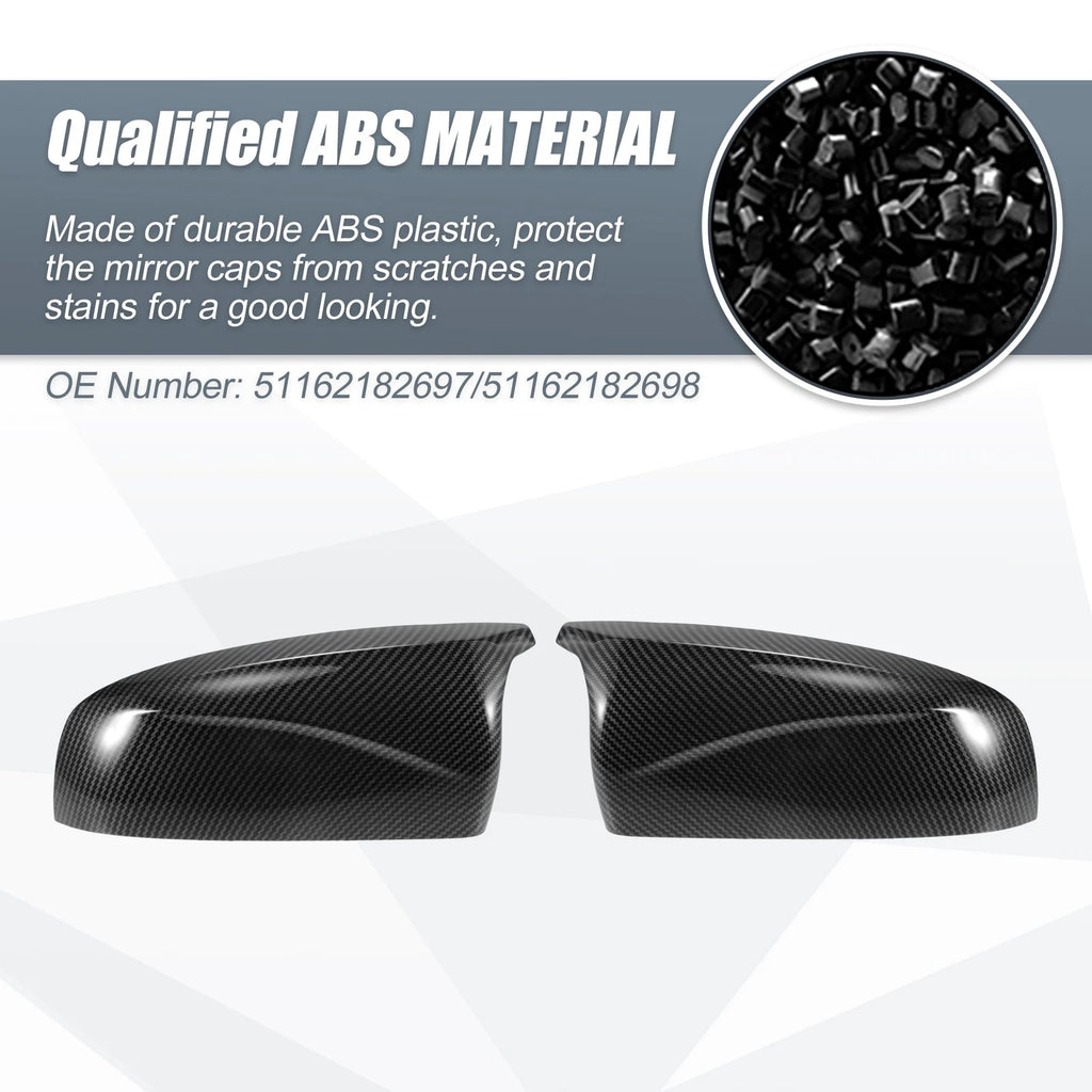 Rearview Mirror Cover Cap for BMW X5 X6 E70 E71 (2008–2013) Carbon Fiber