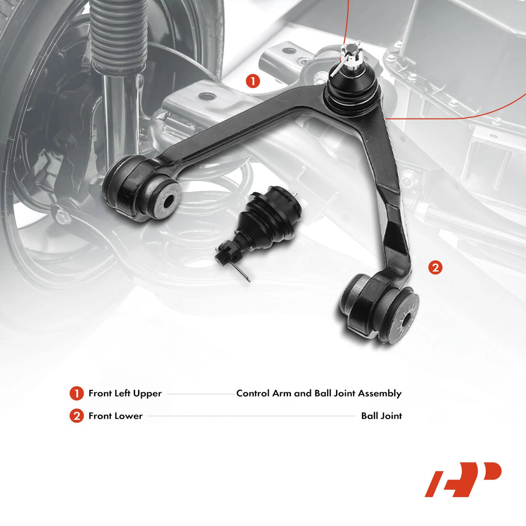 2X Front Upper Control Arm with Ball Joint for Lincoln Ford F-150 F-250