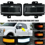 2x Switchback Mirror Signal Amber White Light for Ford F-250/F-350(2017–2022)