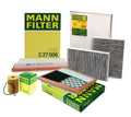 2X Mann Oil Carbon Cabin Air Filter Service Kit for Mercedes W221 S350 (2006–2013)