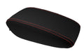 Console Lid Armrest Cover for Chevrolet Cruze (2016–2018) Carbon Fiber Red Stitch