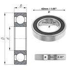 Deep Groove Ball Bearing 6905DDU for Scooter Skateboard (25x42x9mm)