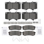 8pcs Ceramic Brake Pads Set for Toyota 4Runner (2003–2024) w/Hardware