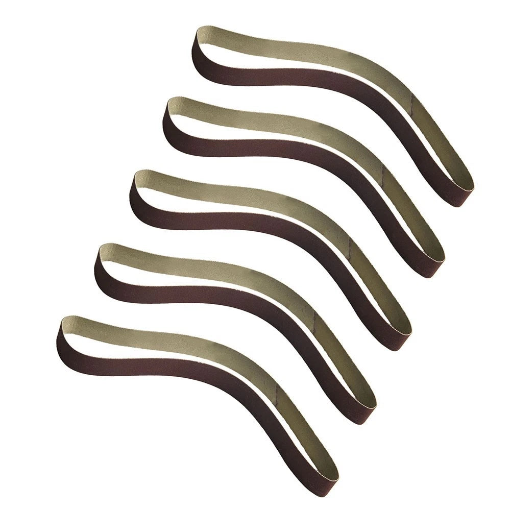 5 Pack Sanding Belts 520x20mm Aluminum Oxide for Leather Wood Sanding