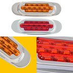 Amber Red LED Side Marker Lights for RV Truck Trailer (Waterproof)
