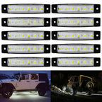 20x Round White LED Side Marker Lights for Truck Trailer (Universal)