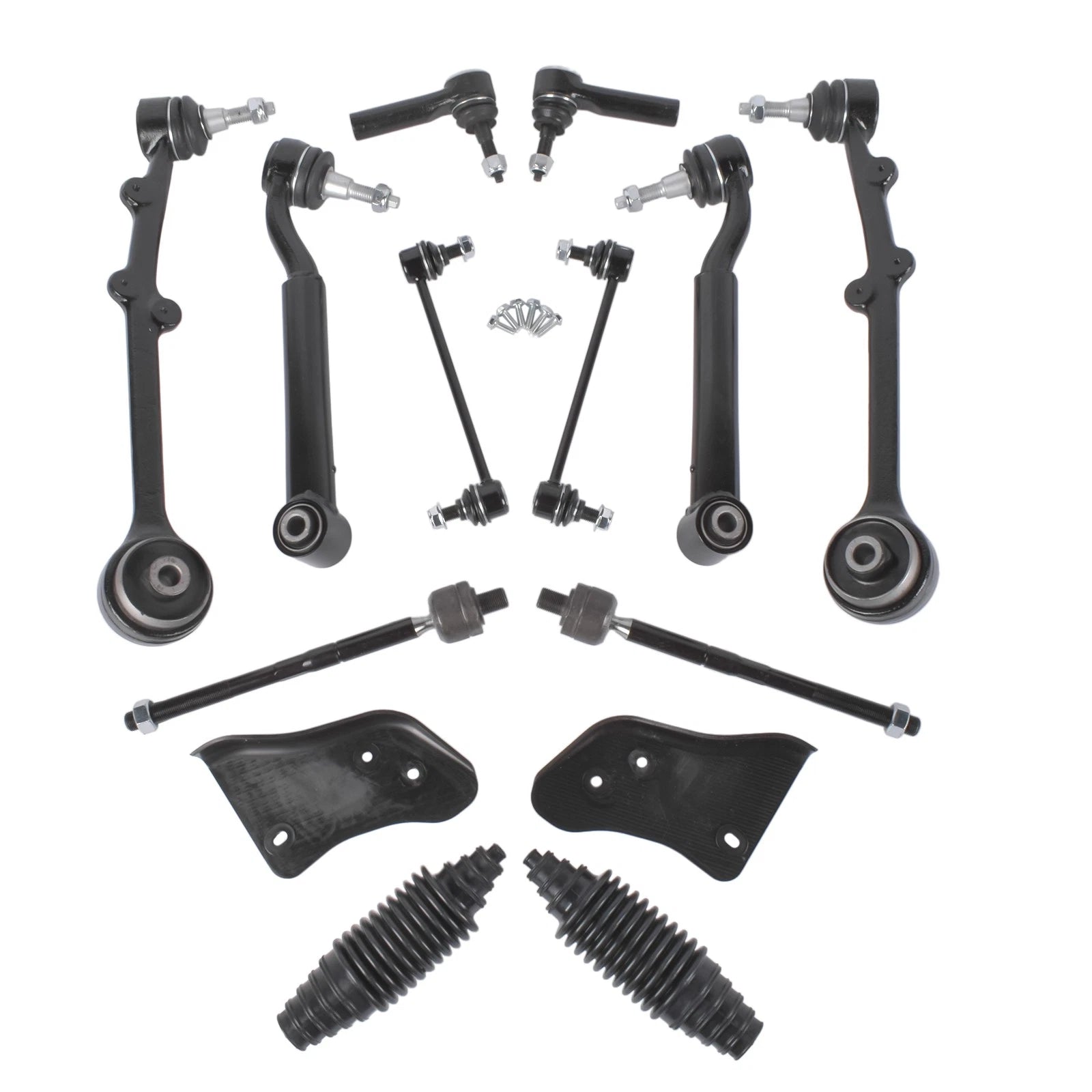 12x Front Lower Control Arm Sway Bar Tie Rods for Ford Mustang (2015–2019)