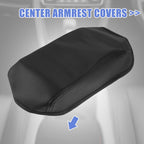 Microfiber Leather Armrest Cover Pad for Honda Civic (2012–2015) Black