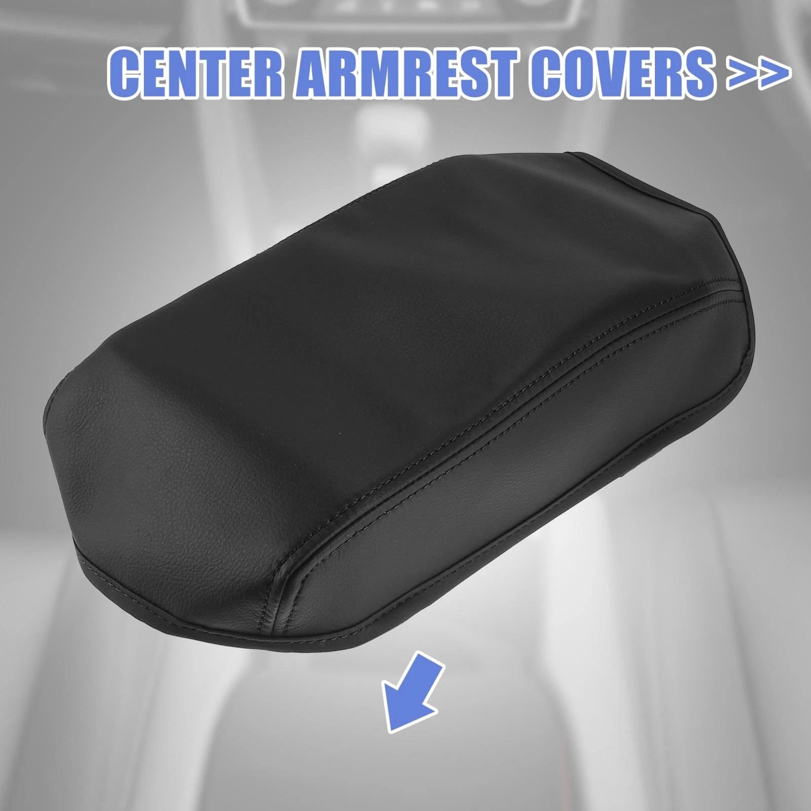 Microfiber Leather Armrest Cover Pad for Honda Civic (2012–2015) Black