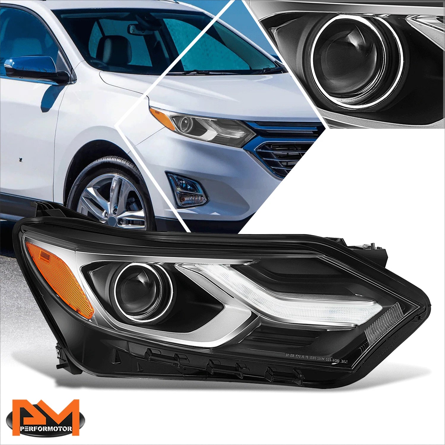 Right Side LED DRL Projector Headlight for Chevy Equinox (2018–2021)