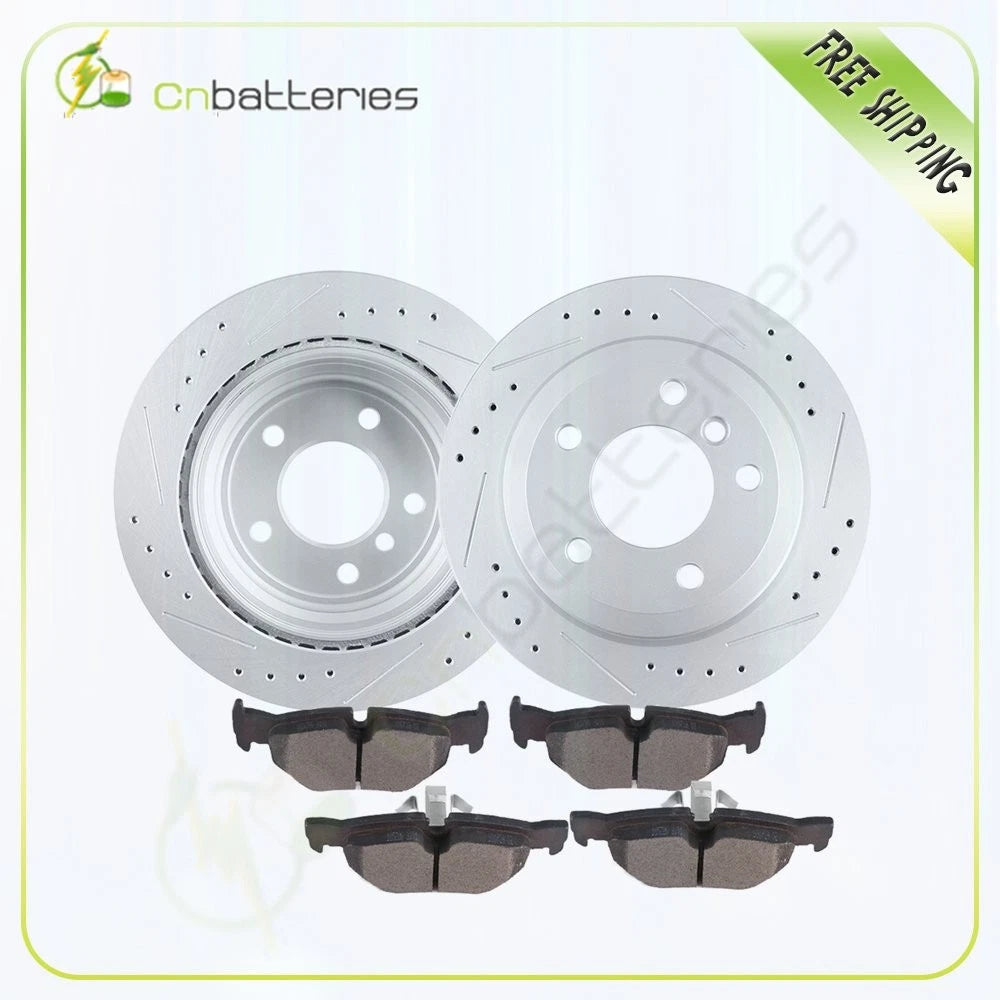 Rear Brake Rotors and Ceramic Pads for BMW 328i, 328i xDrive (2007–2013)