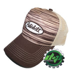 Wood Grain Mesh Hat for Peterbilt Trucks (Trucker Cap)