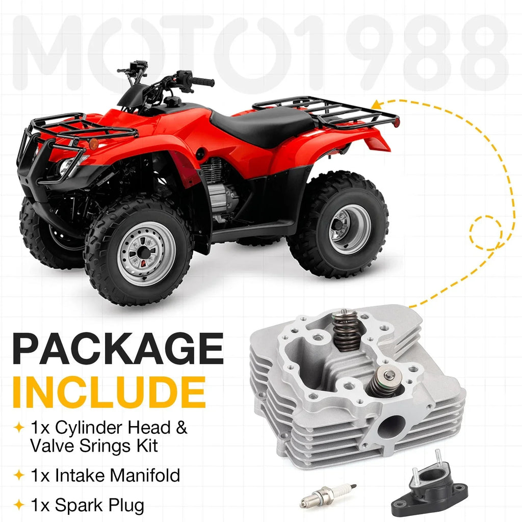 2x4 Cylinder Head Kit w/ Intake Manifold for Honda Sportrax 250 TRX250EX (2003–2008)