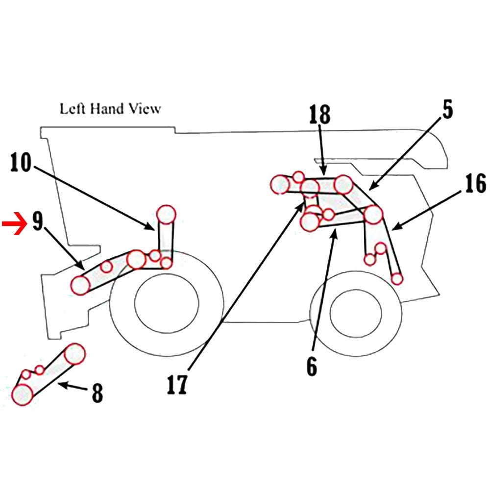 Feeder House Variable Speed Heavy Duty Belt for John Deere 9560–9750
