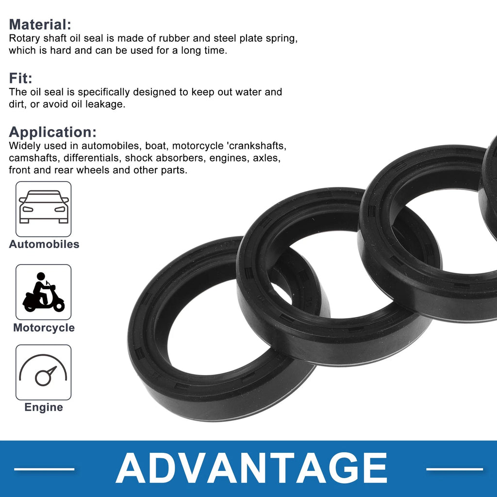 Set of 5 Oil Seal Rotary Shaft Seal for Various Models (25x35x8mm)